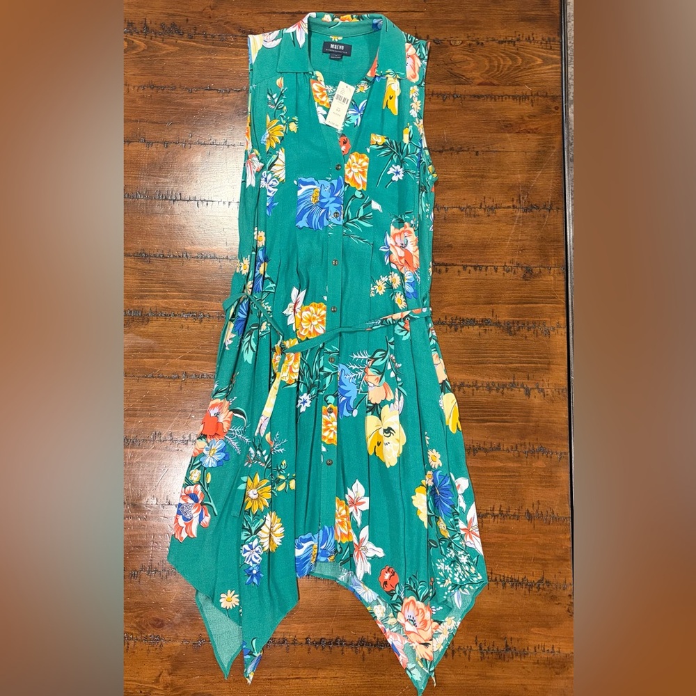 Maeve by Anthropologie Green Floral Dress - 0P